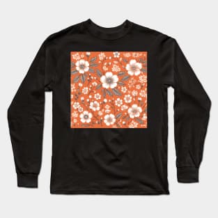 White Flowers Long Sleeve T-Shirt